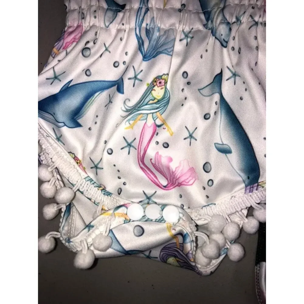 NWOT Lot of 2 Boutique One Piece Baby Girl Rompers 12 months